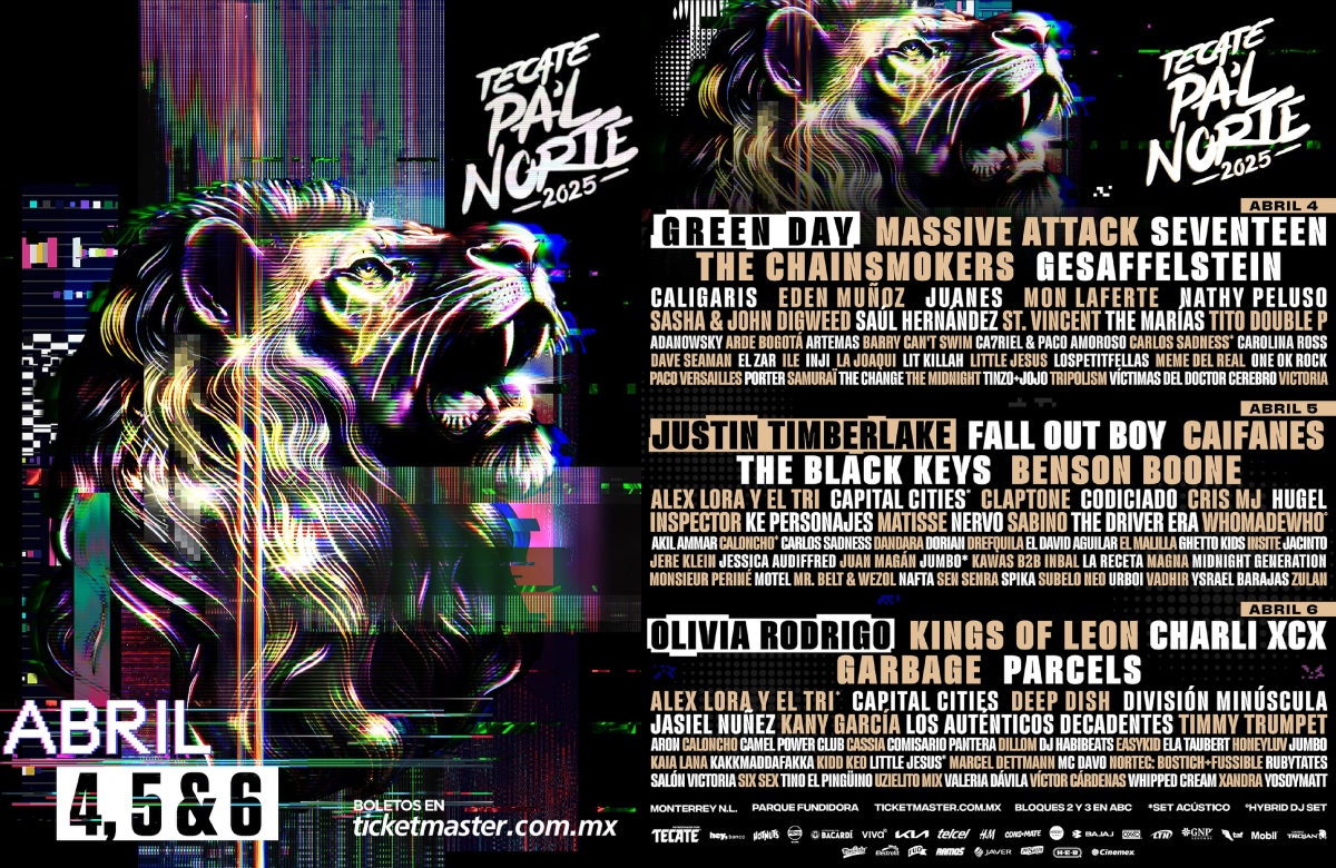 Concierto Tecate Pa’l Norte 2025: revela su increíble Line Up en Monterrey