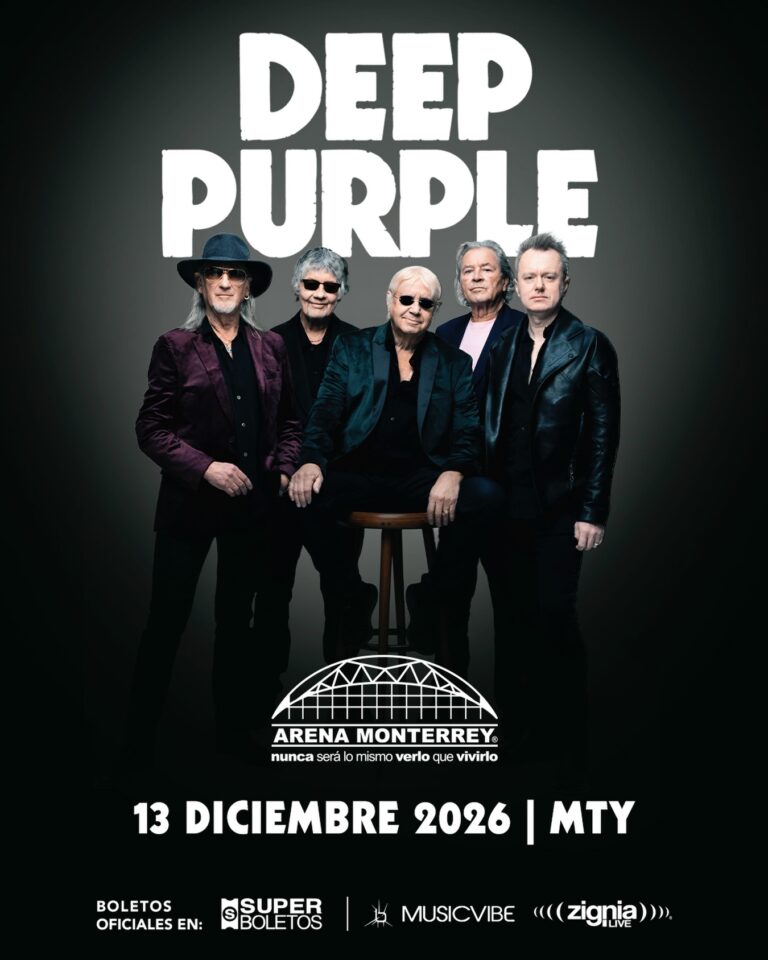 Póster del concierto de Deep Purple en Monterrey 2026