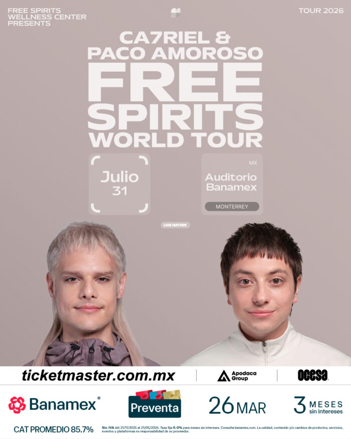 Concierto Ca7riel & Paco Amoroso en Monterrey