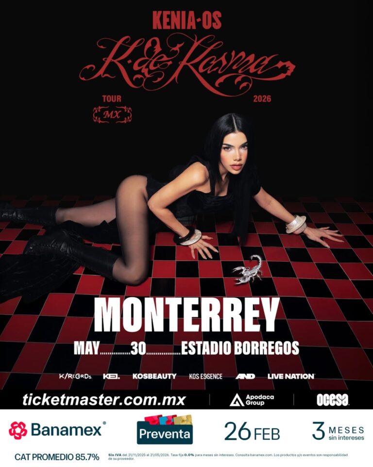 Póster del concierto de Kenia Os - K de Karma Tour - Monterrey 2026