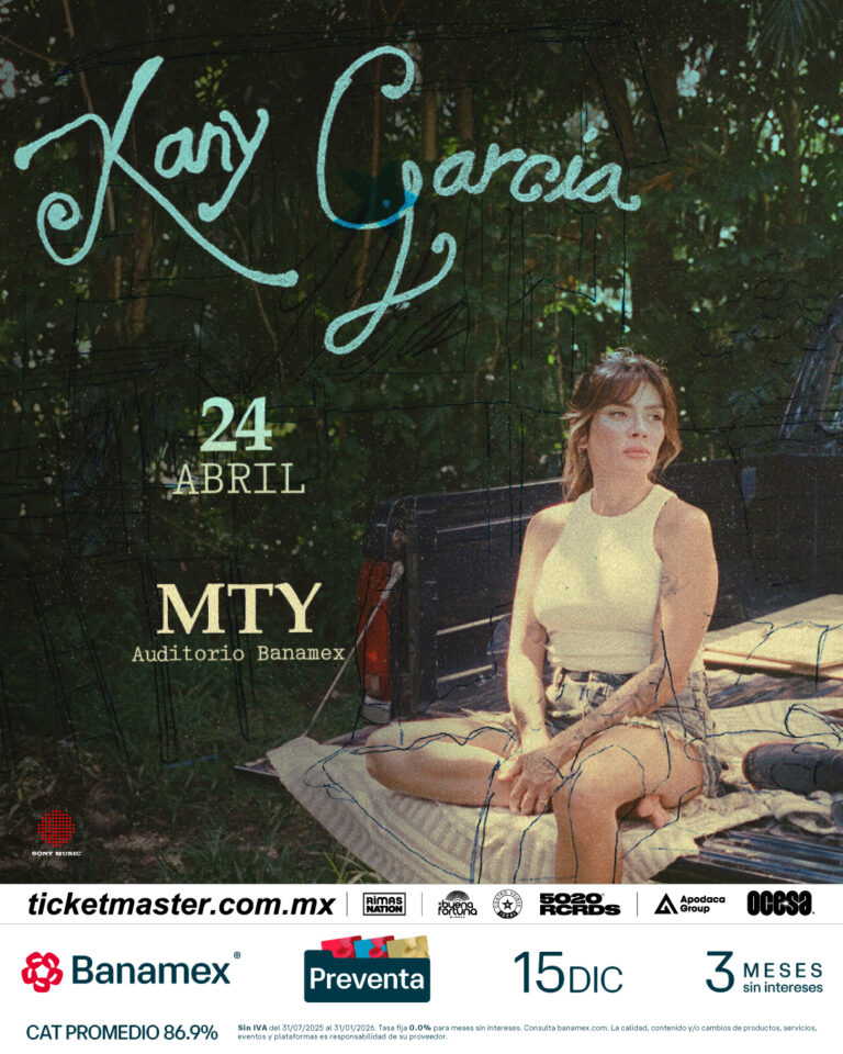 Poster del concierto de Kany Garcia en Monterrey 2026