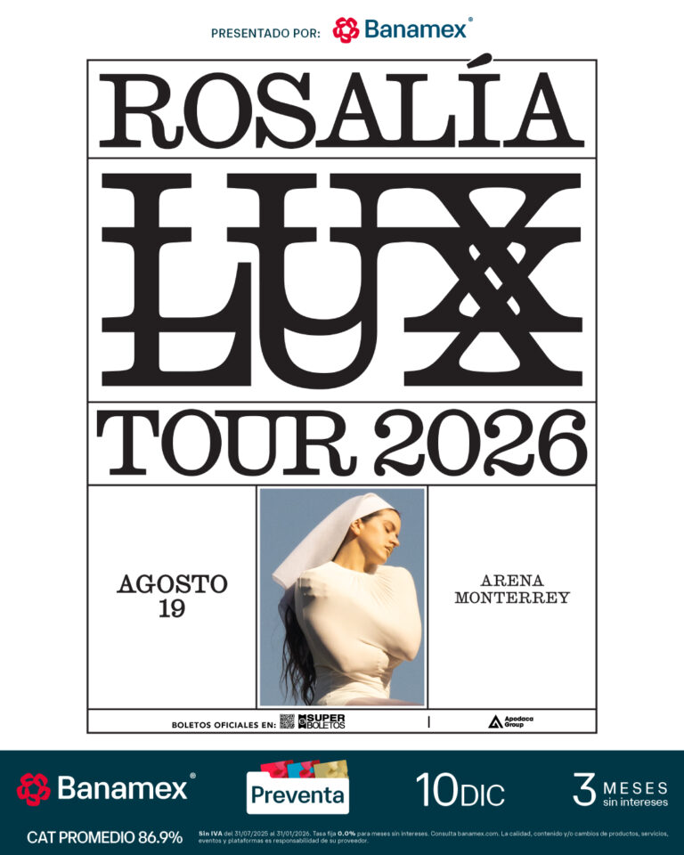 Póster del concierto de Rosalía en Monterrey 2026