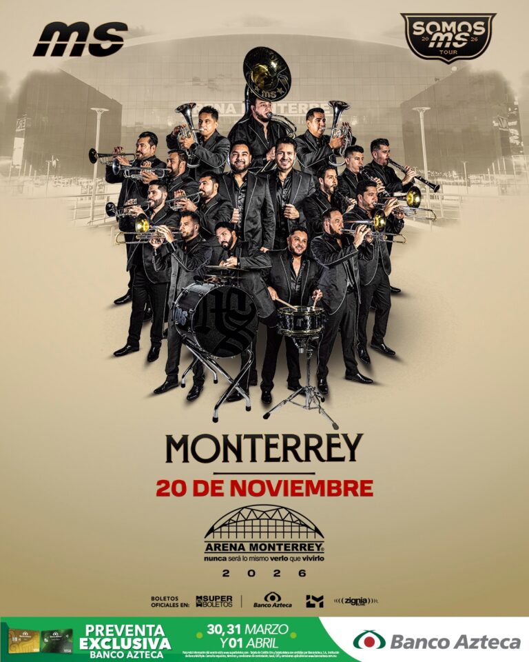 Poster concierto Banda MS en Arena Monterrey 2026
