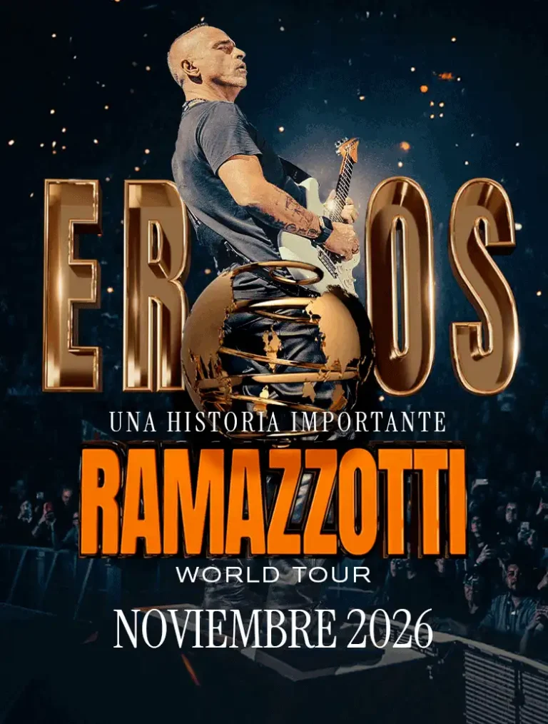 Póster del concierto de Eros Ramazzotti en Monterrey 2026