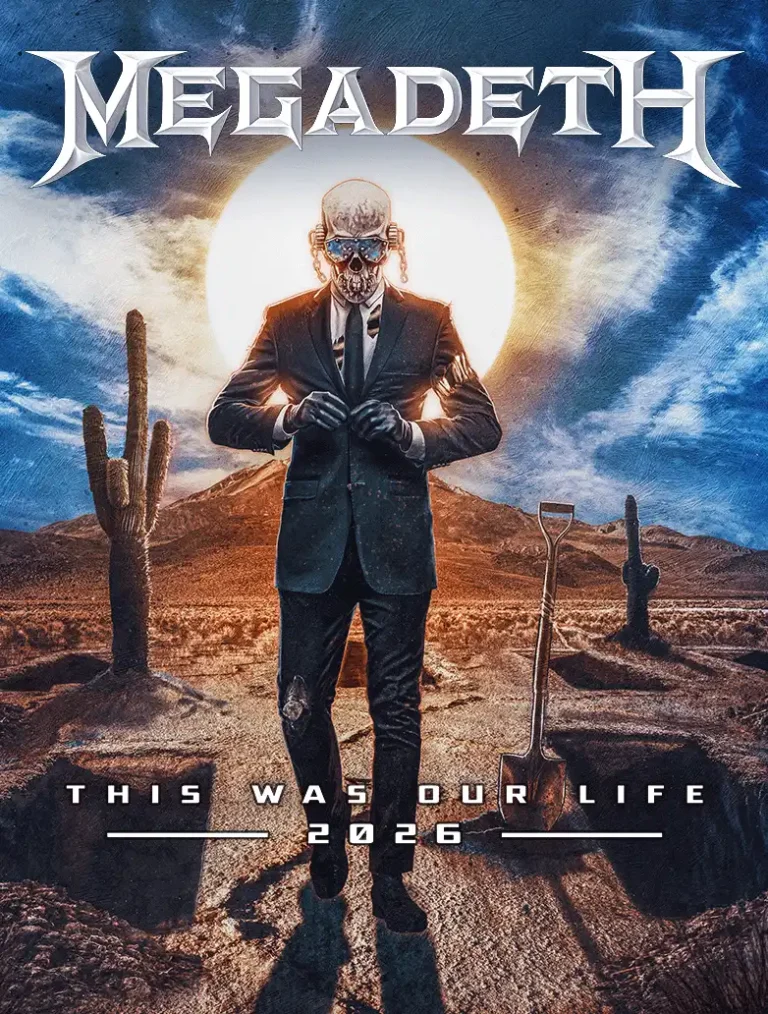 Póster del concierto de Megadeth en Monterrey 2026