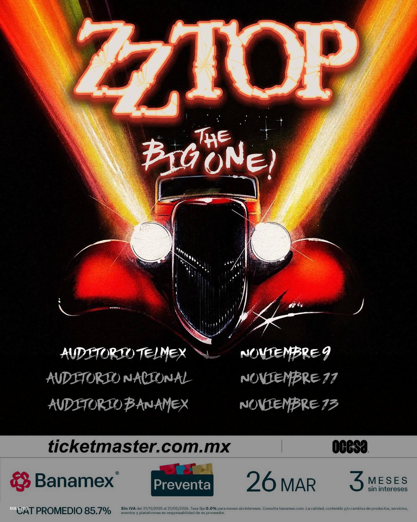 Concierto El legendario blues rock de ZZ Top hará vibrar el Auditorio Banamex en Monterrey